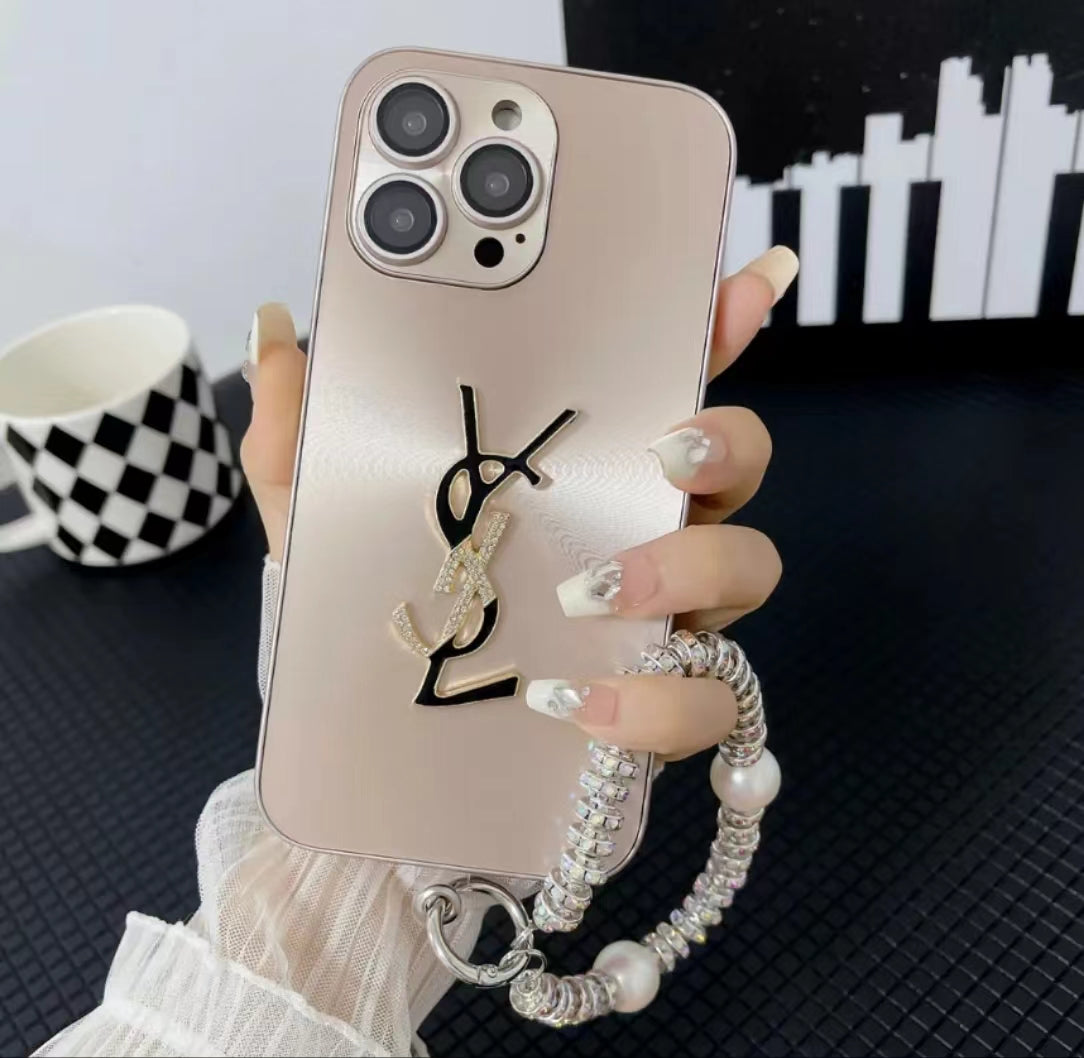 Aurora YSL diamond logo iPhone case