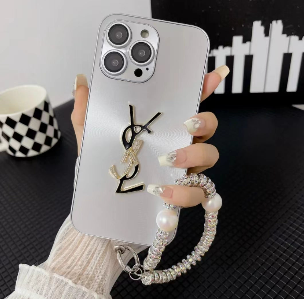 Aurora YSL diamond logo iPhone case