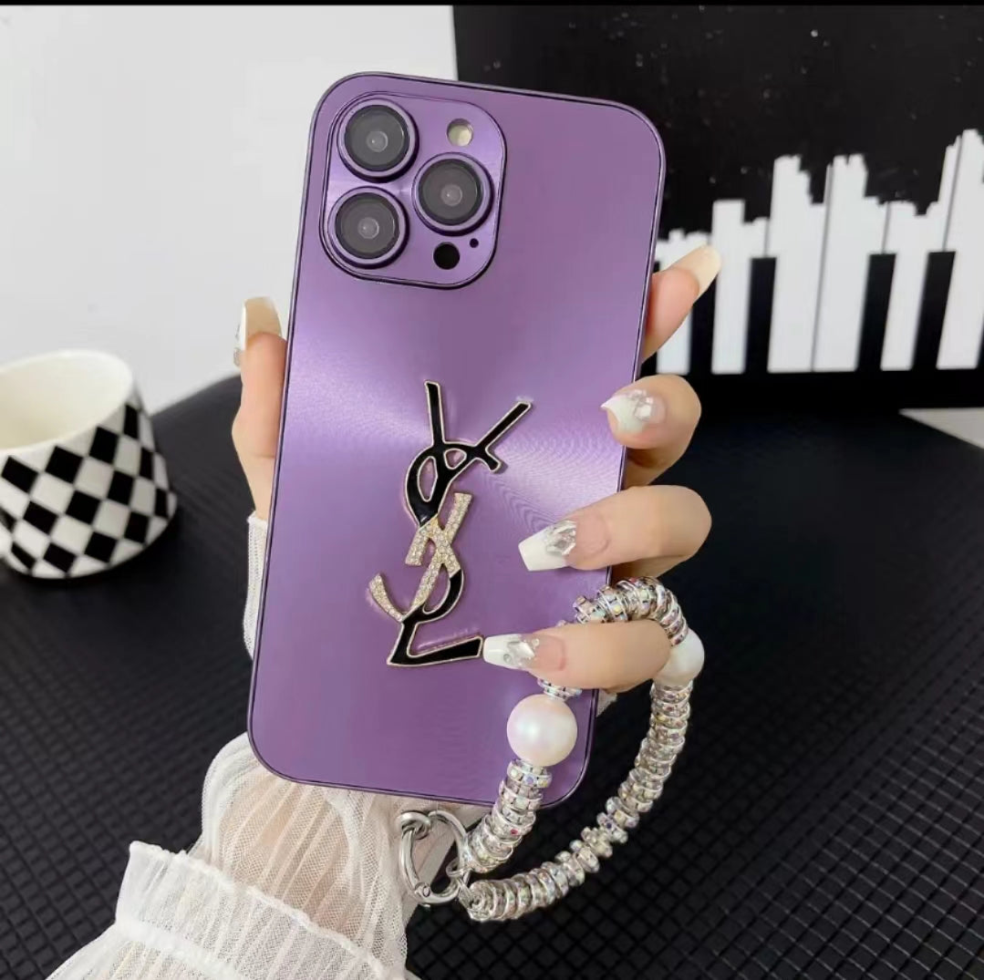 Aurora YSL diamond logo iPhone case