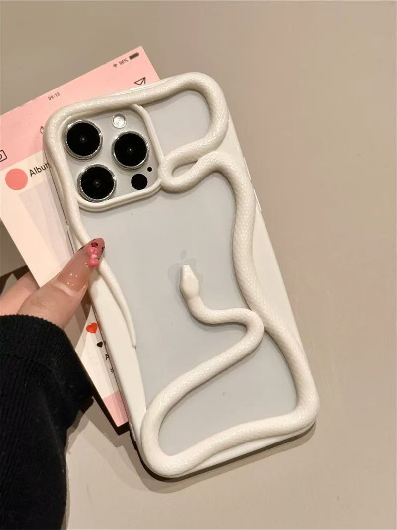 New ins high-end creative hollow snake mobile phone case