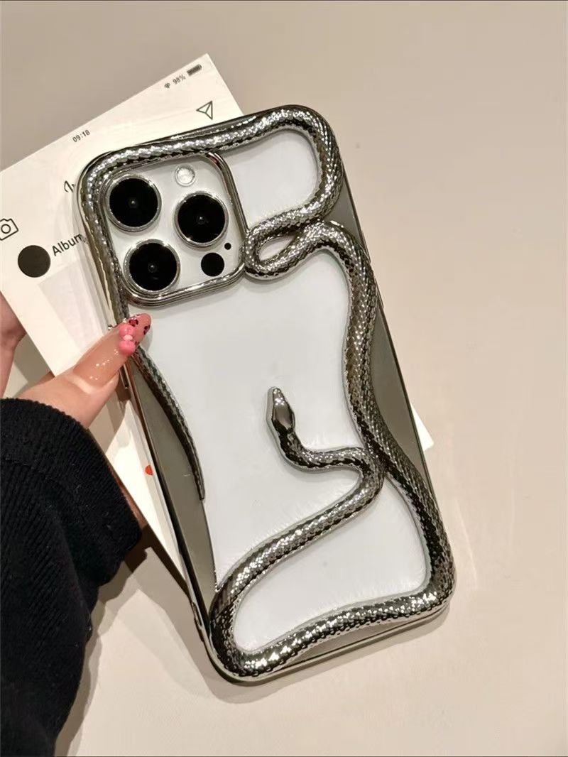 New ins high-end creative hollow snake mobile phone case