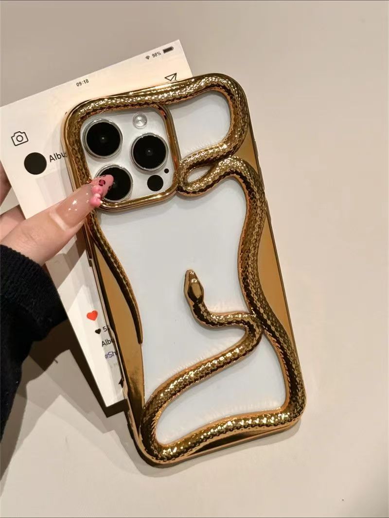 New ins high-end creative hollow snake mobile phone case