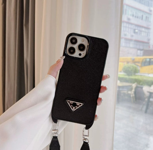 2025 New Trendy Leather Mobile Phone Case With Lanyard Suitable For iPhone