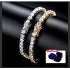 Kadayawan Festival Promo - Sparkling 3MM Moissanite Tennis Bracelet with free jewelry box. Chain length 20cm.