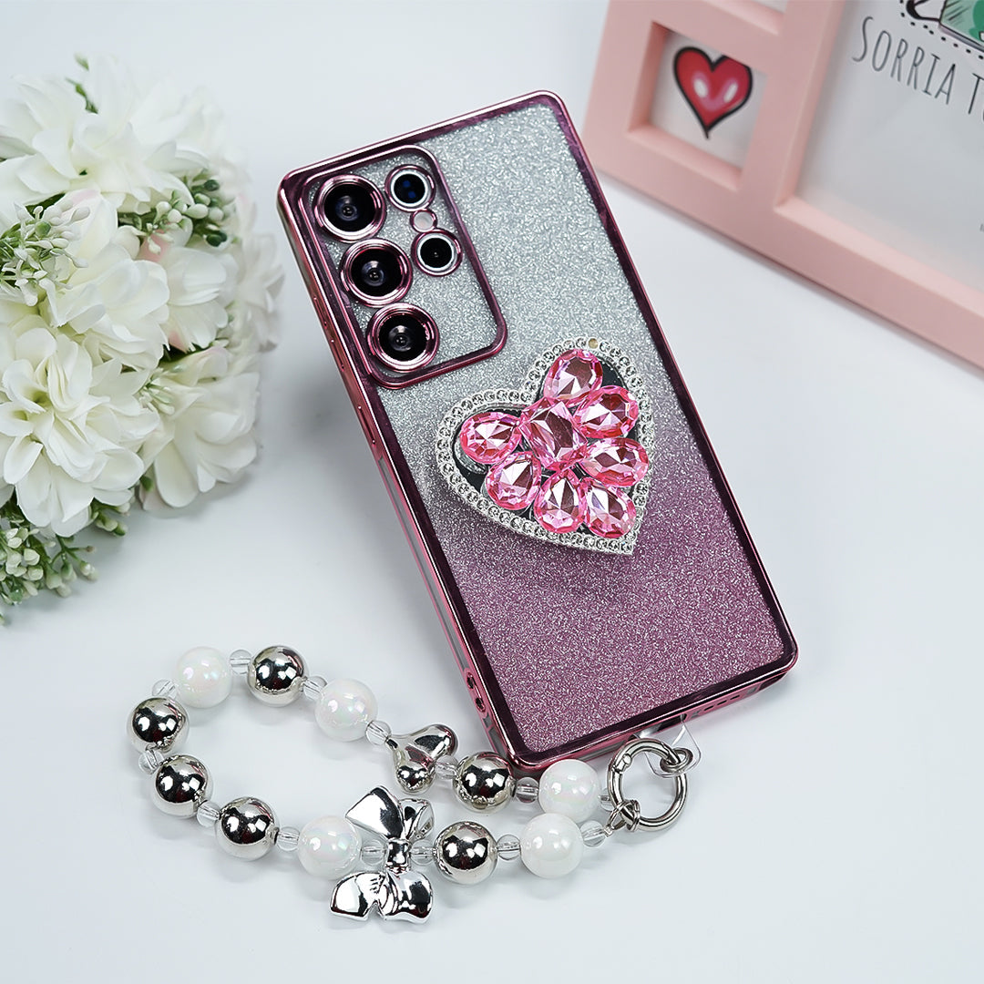 Glitter Heart Samsung Phone Case