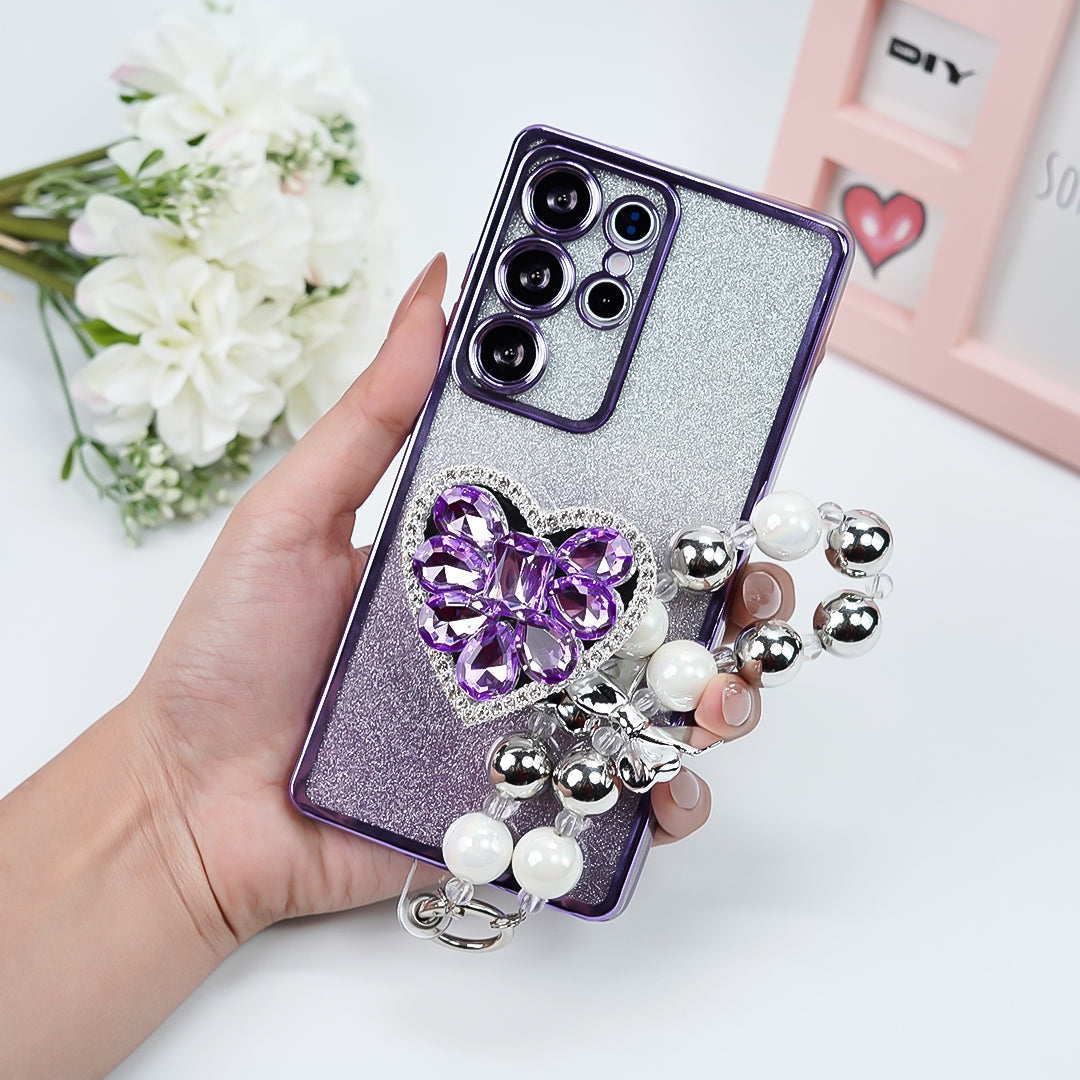Glitter Heart Samsung Phone Case