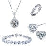 [GRA]Moissanite Jewelry Set- Free jewelry box-Best gift