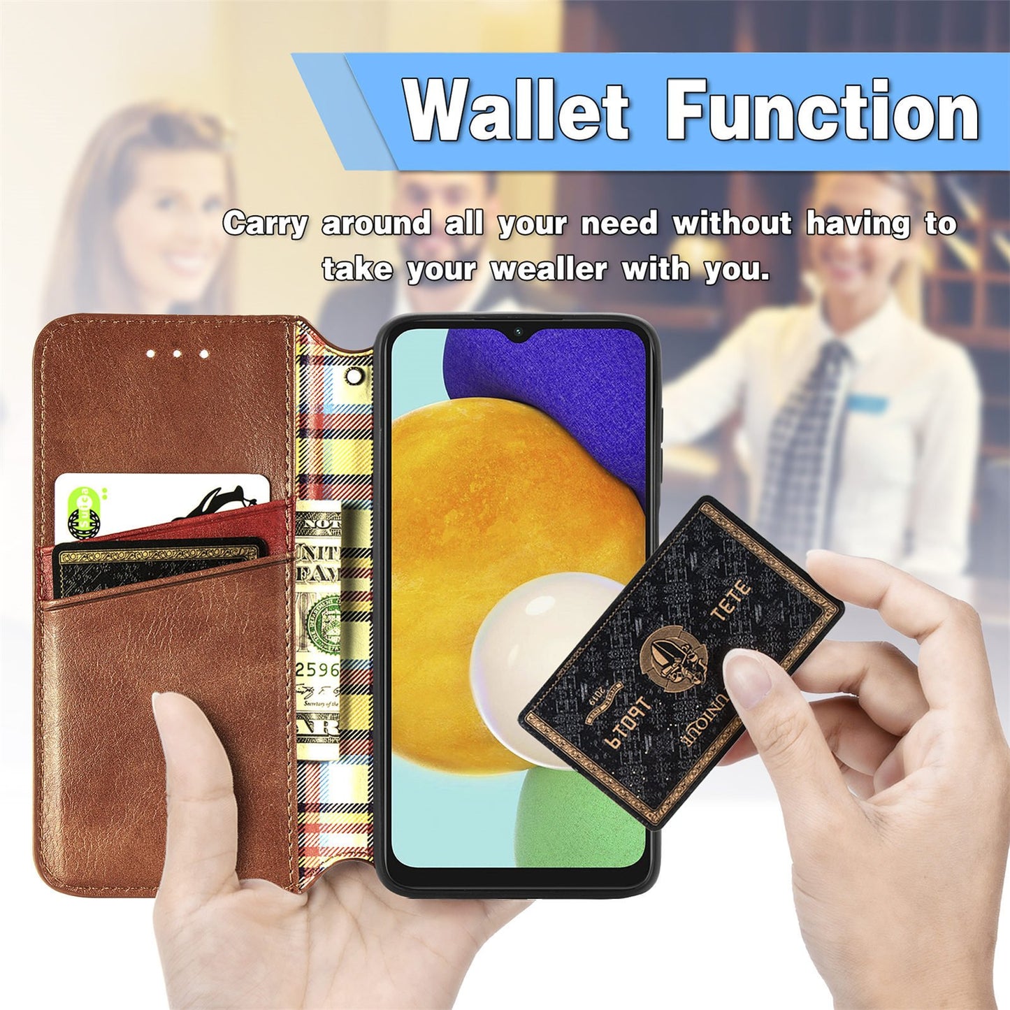 Luxury Leather Case Wallet Card Slot Stand Phone Cover For Samsung S23FE/S21FE/S20FE