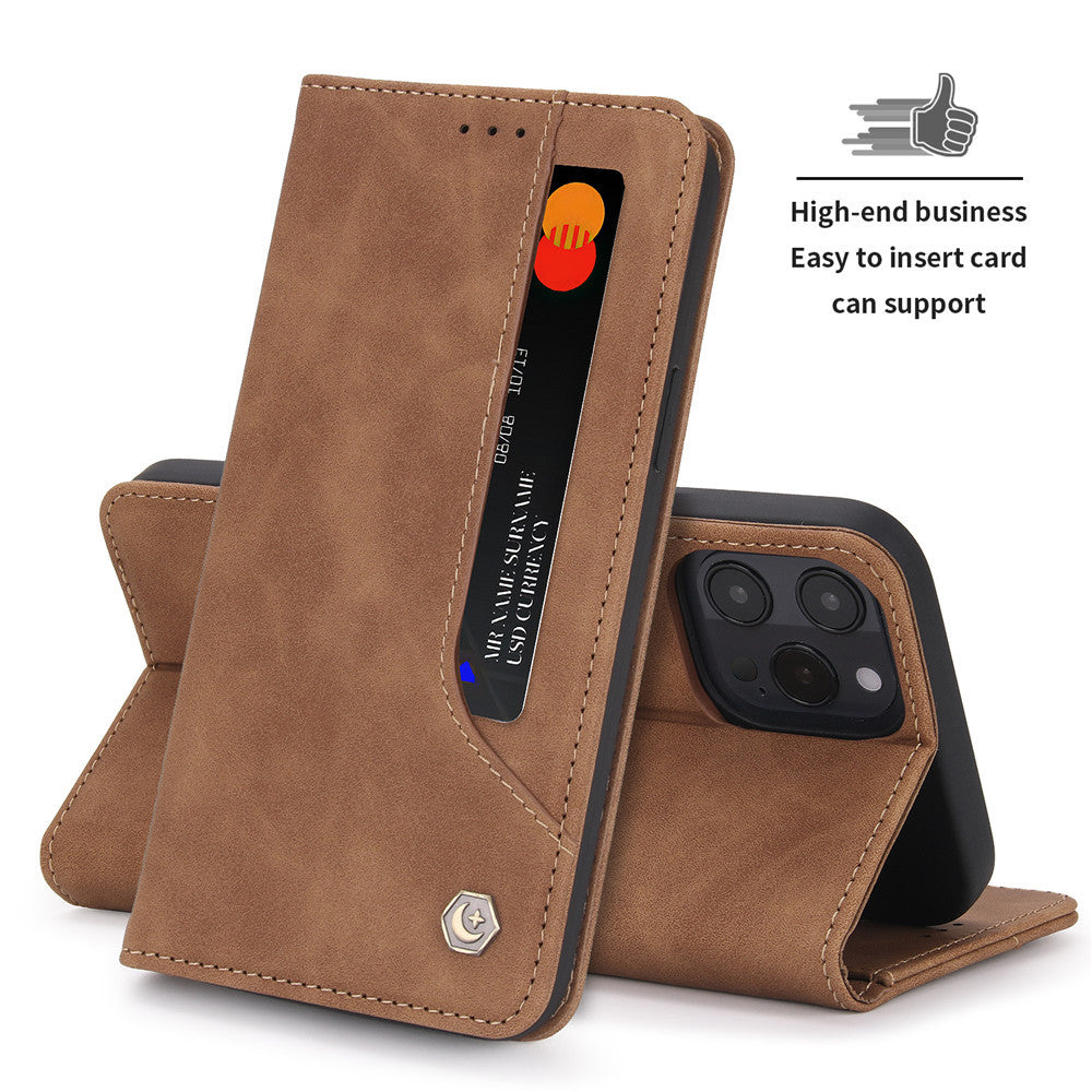 Premium suede pickup bag flip protection leather phone case