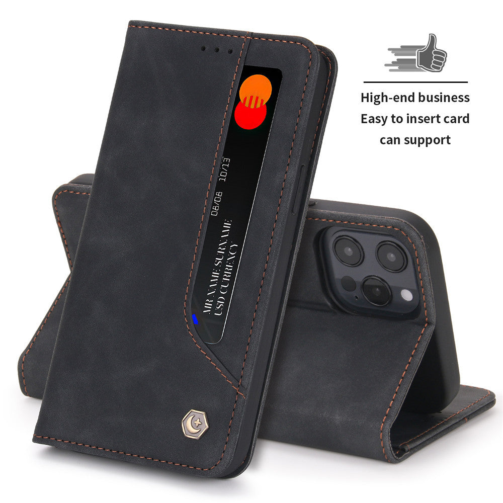 Premium suede pickup bag flip protection leather phone case