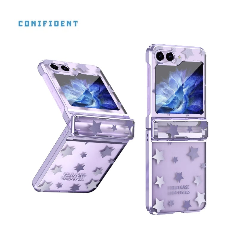 Electroplating starry sky phone case, suitable for Galaxy Z flip 3/Galaxy Z flip 4/Galaxy Z flip 5/Galaxy Z flip 6