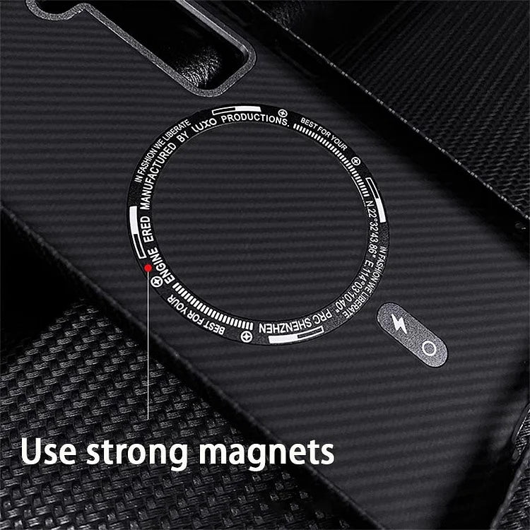 Magnetic Kevlar Carbon Fiber Pattern For Samsung