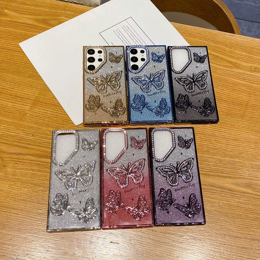 Diamond Butterfly Phone Case For Samsung Galaxy
