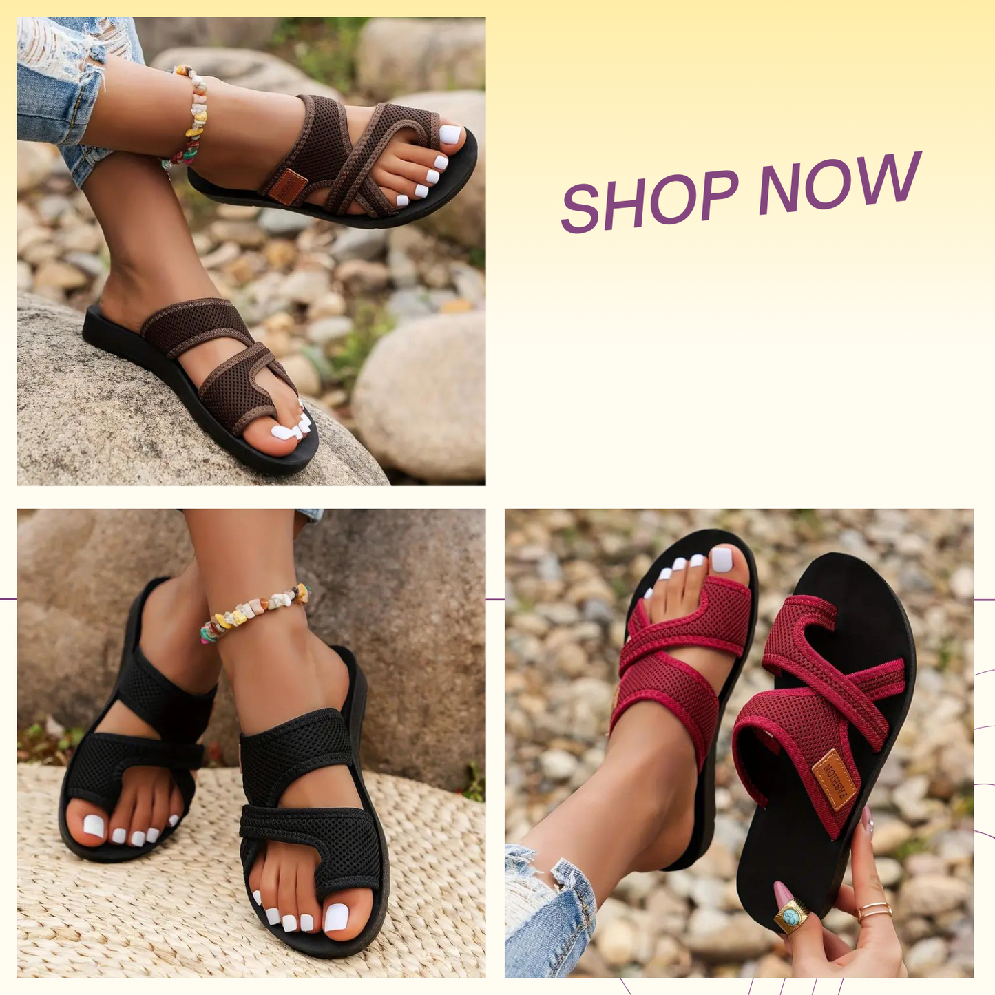 🔥Summer Sizzler Sale 49%✨2024 Women's Hollow Mesh Slide Sandals