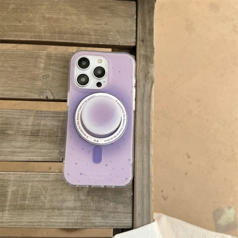 Simple solid color ink splash magnetic phone case