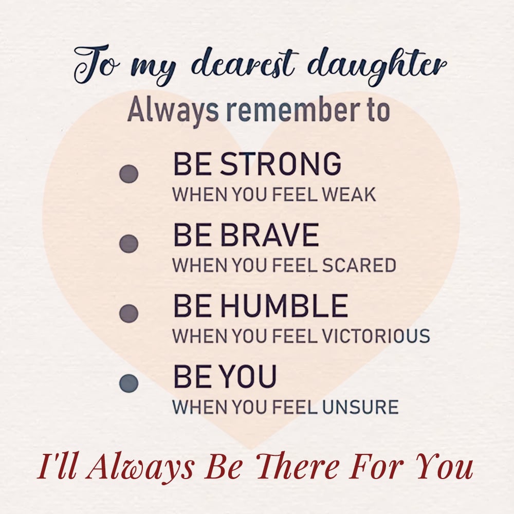 To My Dearest Daughter Anxiety Ring