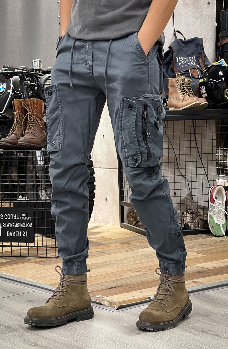 🔥Men's Tactical Cargo Pants🔥– Elastic, Multi-Pocket Joggers