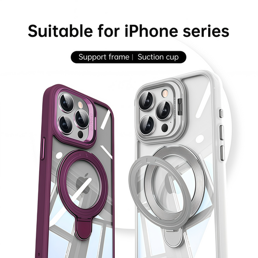 Magnetic Dual Stand Clear Case For iPhone 16 Pro Max