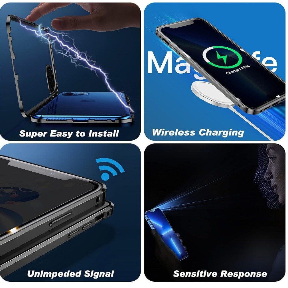 🔥Privacy Protection Technology🔥Magnetic Double Sided Tempered Glass Phone Case for iphone