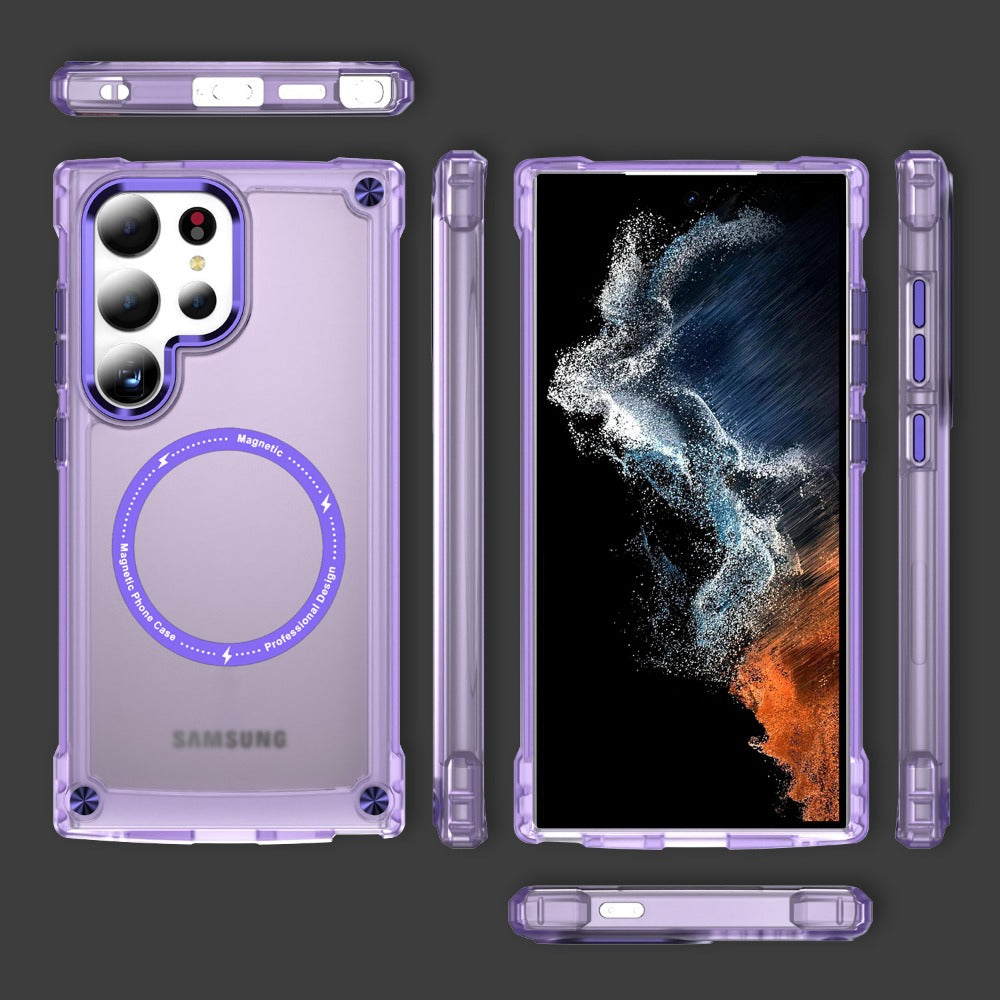 Translucent Hybrid Armor Shockproof Case For Samsung