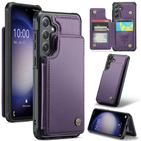 Multifunctional Anti-theft Brush Business Leather Case For Samsung S25Ultra