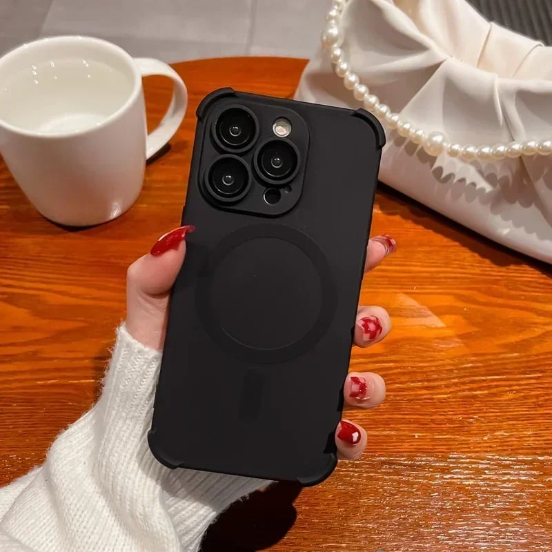 Silicone Shockproof Soft  Wireless Charge  Lens Protection Case
