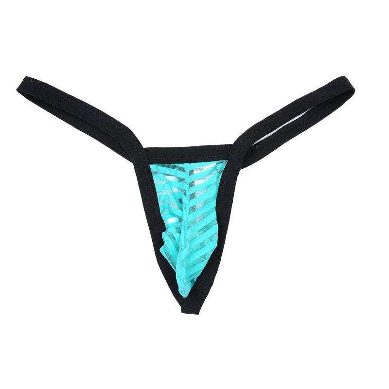 Men's See-Through Thong G-String Underwear, Men's Hot T-back Thong G-String Undie, No Visible Lines.