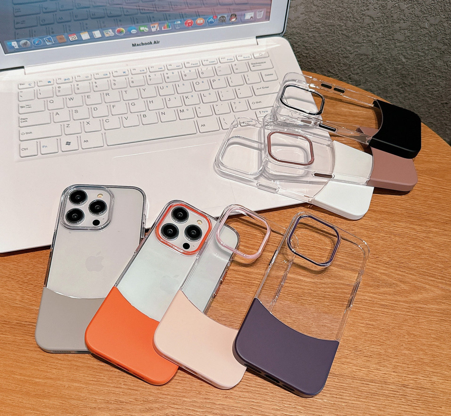 iPhone 15 Series Lens Dual-Color And Magentic Phone Case