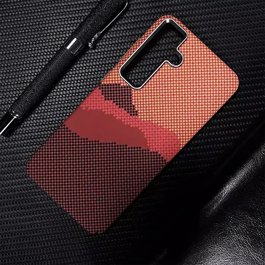 Magnetic Kevlar Carbon Fiber Pattern For Samsung