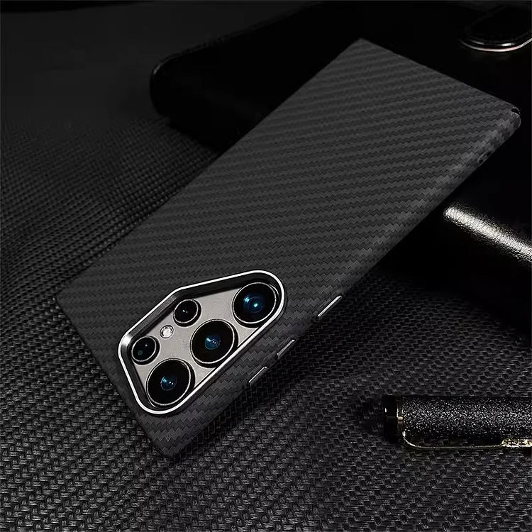 Magnetic Kevlar Carbon Fiber Pattern For Samsung