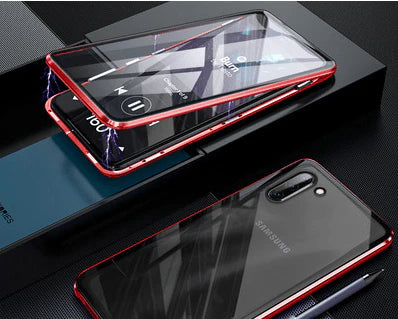 Magnetic Tempered Glass Double-sided Phone Case For Samsung