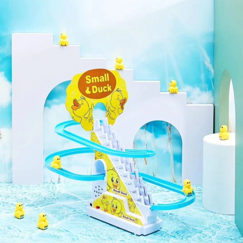 🦆Electric duck slide track with lights and music🦆