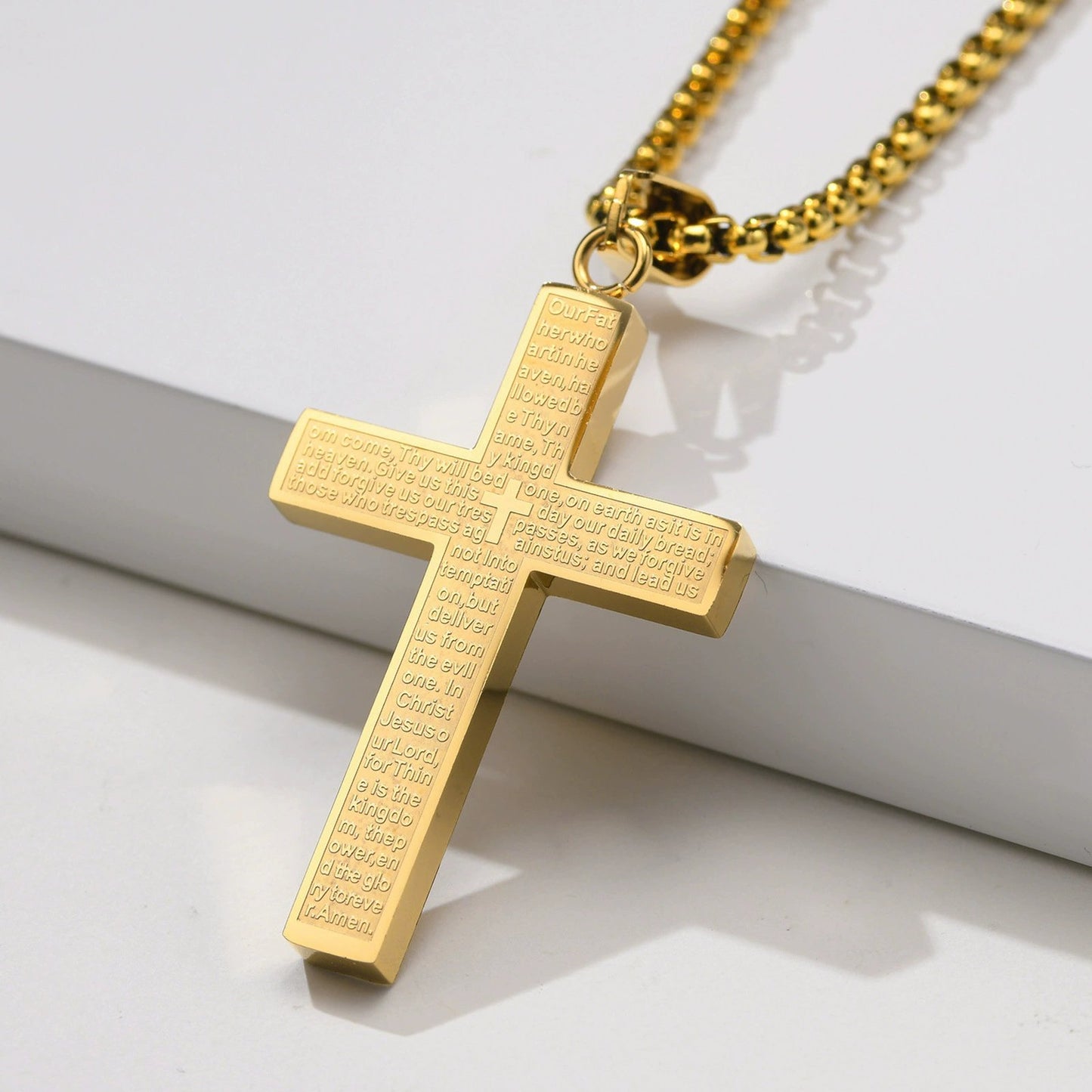 🙏Easter’s Hot Selling & 🔥🔥Lord‘s Prayer Scibble Cross Necklace
