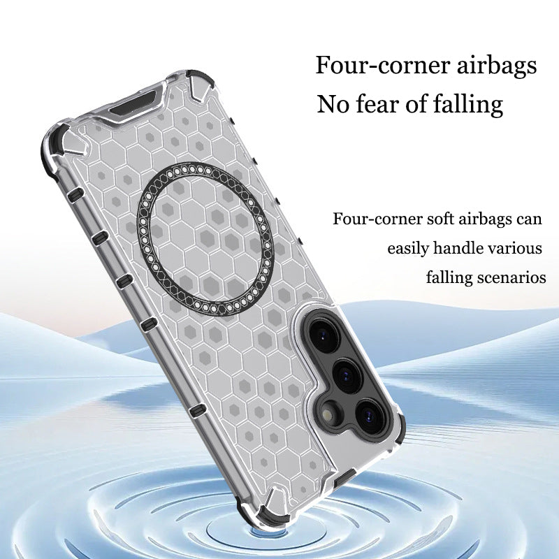 Honeycomb Style Magnetic Ring Phone Case For Samsung