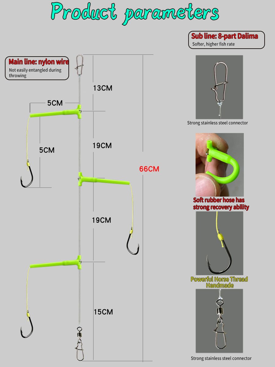 🐟Newest Anti-tangle Tandem Fishing Hooks with Organizer