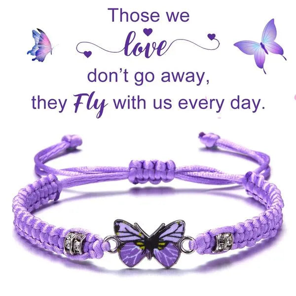 FOR MEMORIAL - THEY FLY WITH US EVERY DAY BUTTERFLY BRACELET