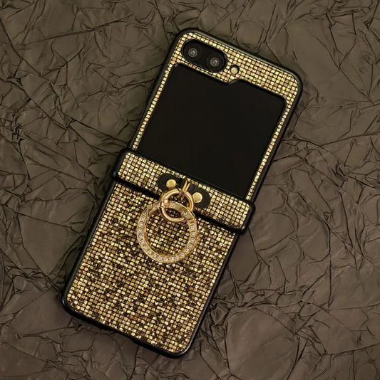 Luxury Glitter Ring Phone Case For Samsung Z Flip3/4/5/6/7