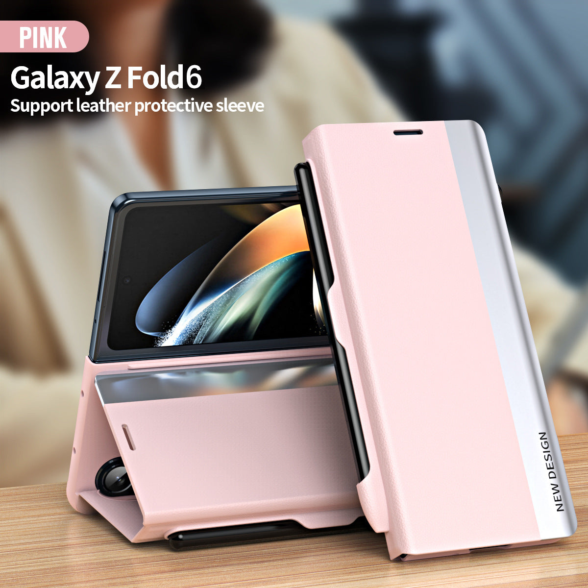 Designed specifically for the Samsung Galaxy Z Fold, the Flip Stand Case with Pen Slot makes every fold look elegant and special.