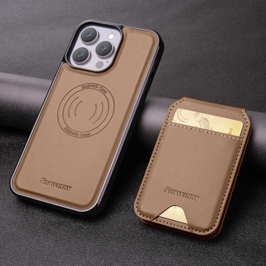 Executive Leather Cardholder Phone Case – Magnetic Charging & Built-In Stand