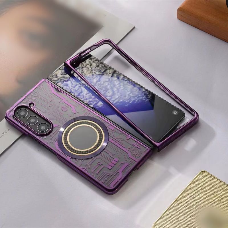 Plating Mechanical Circuit Diagram Magnetic Phone Case