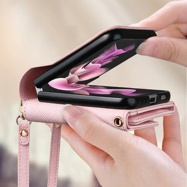 For Samsung ZFlip6/5/4/3 Folding Screen Wallet Phone Case