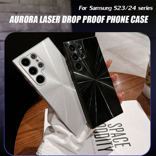 For Samsung S21/S22/S23/24 Series Aurora Laser Fall-proof Phone Case