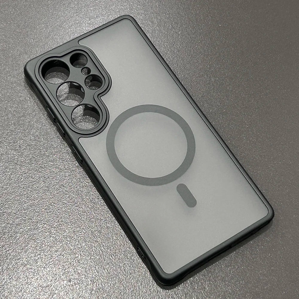 Translucent Magnetic Matte Case For Samsung
