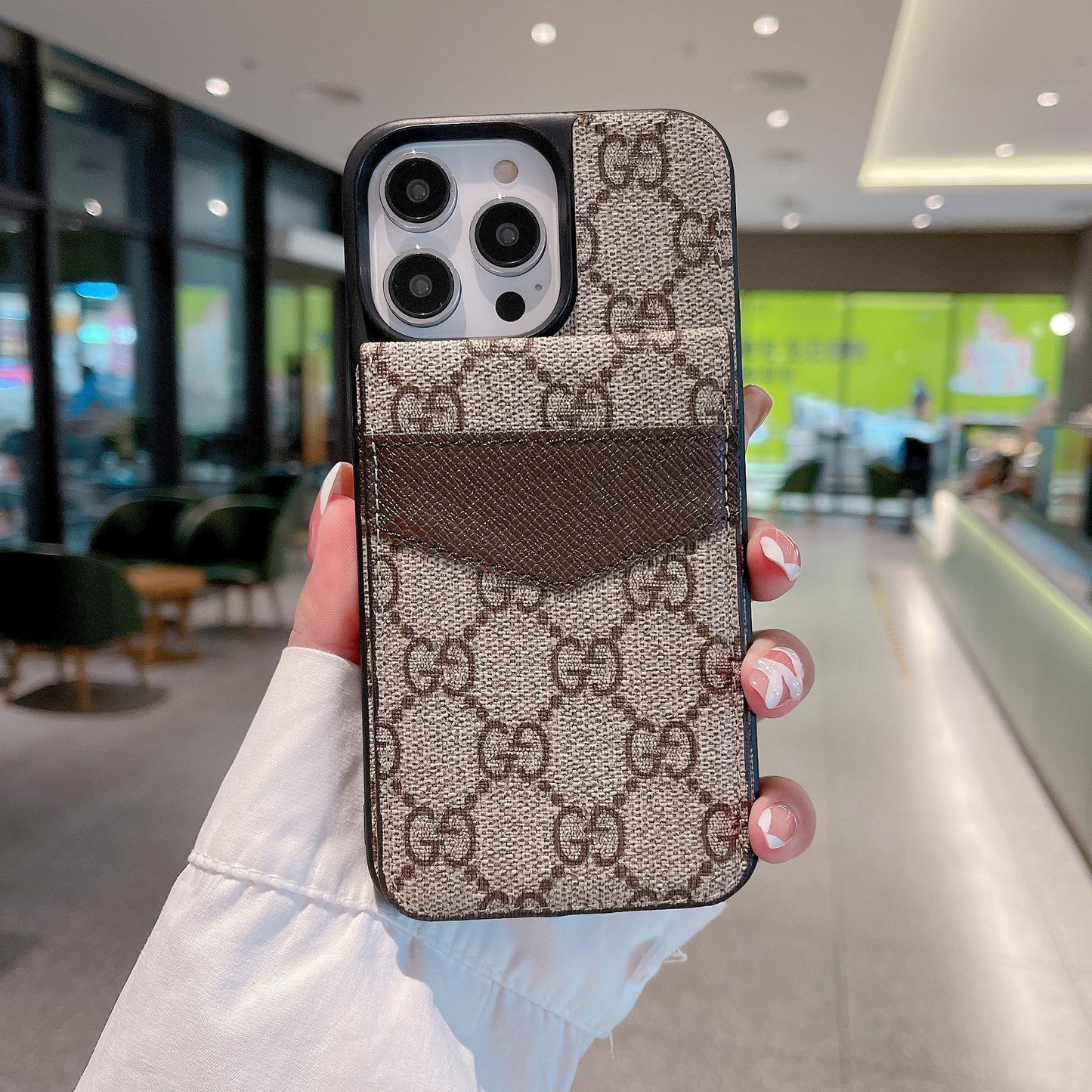 Luxury Leather Case for iPhone with Card Holder - 2-in-1 Design