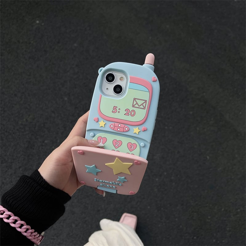 🔥HOT SALE🔥Funny Apple creative flip mirror phone case suitable for silicone