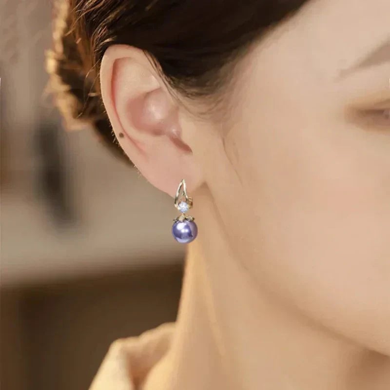 Sparkly Huggie Dangle Earrings