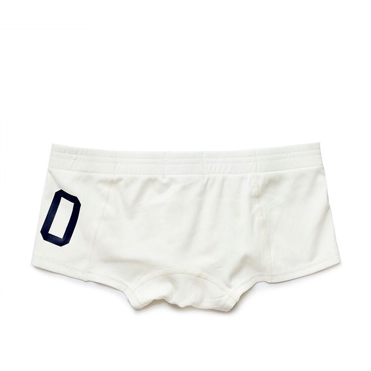 Men's sexy simple boxer briefs solid color button convex bag boxer briefs