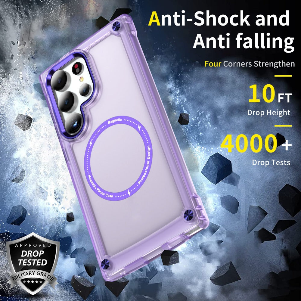 Translucent Hybrid Armor Shockproof Case For Samsung