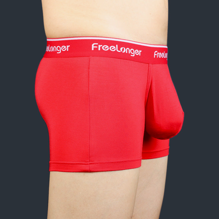 FreeLonger Men's Comfy Separate Big Pouch Boxer Briefs