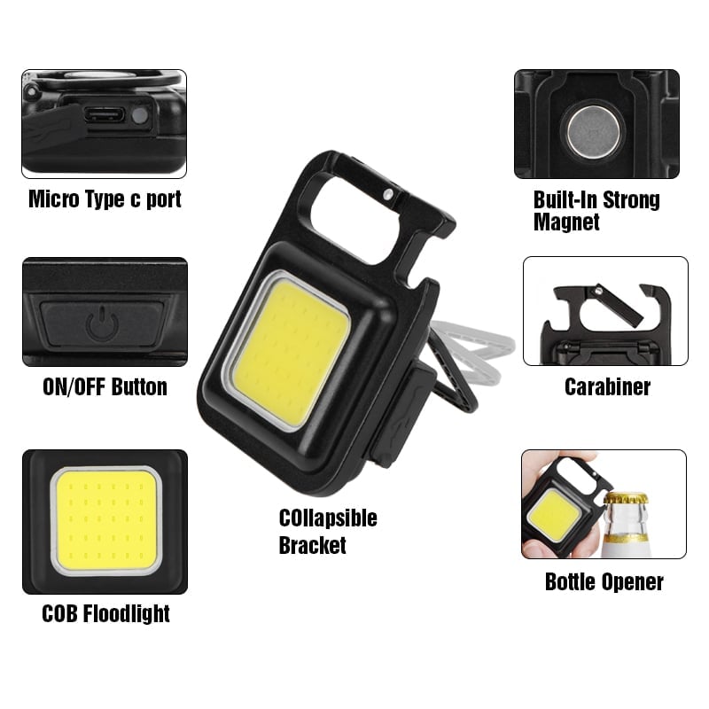 Multifunctional Keychain Rechargeable Light